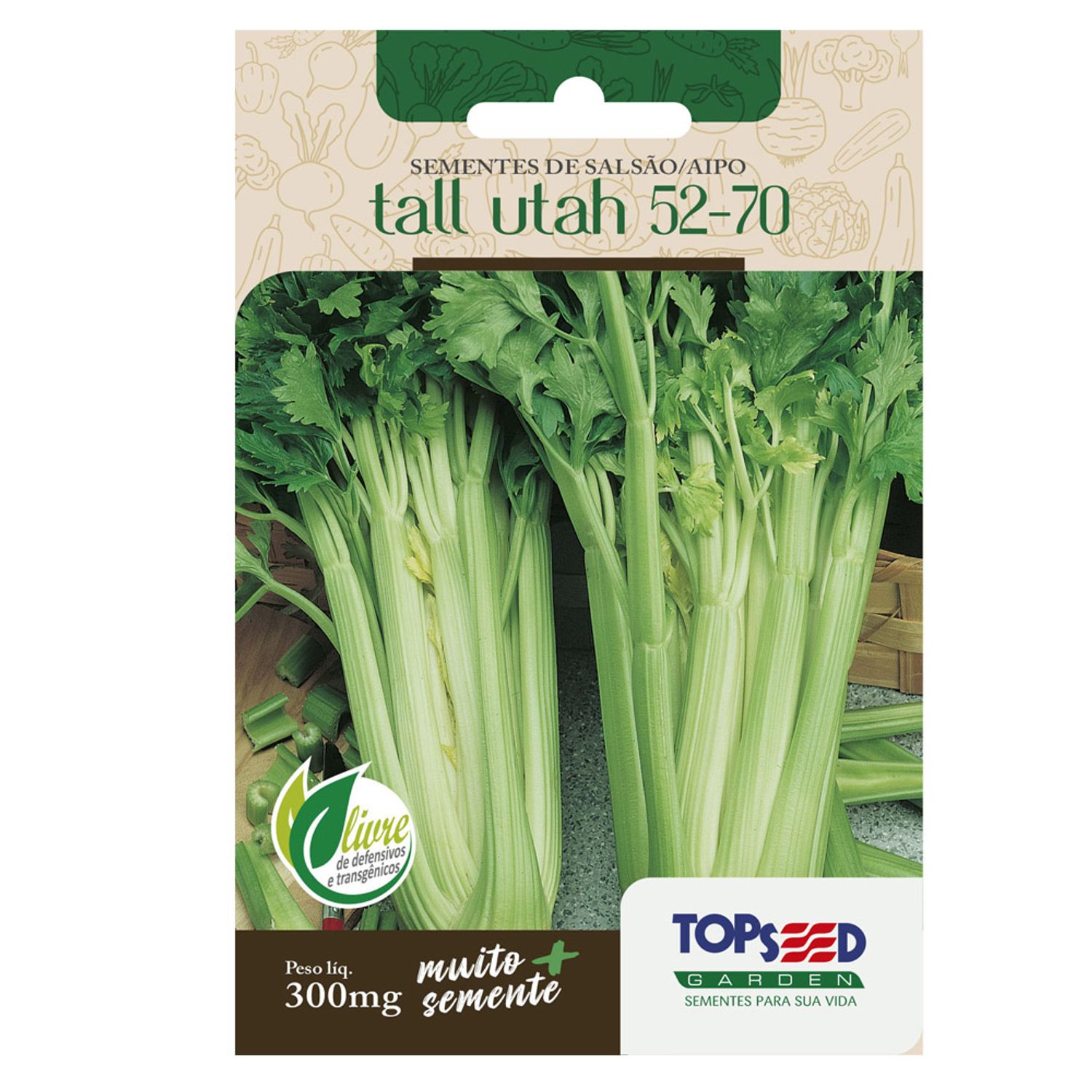 Semente Salsão Aipo Tall Utah Topseed Garden