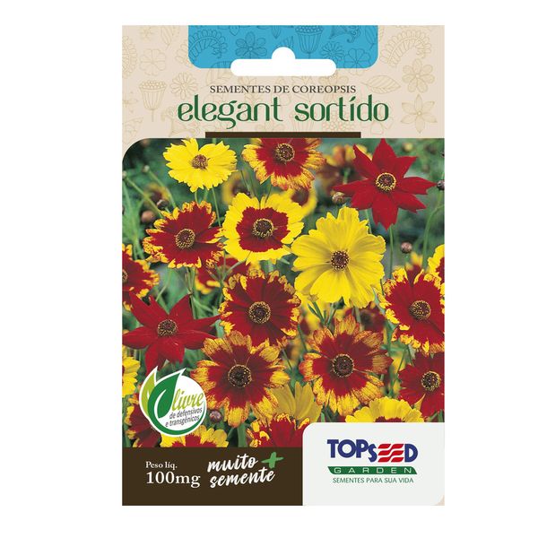 Sementes de Coreopsis Elegant Sortido Tradicional Topseed Garden Único