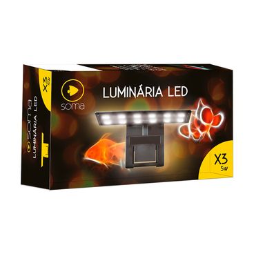 Luminária LED Soma X3 5WLED Preto e Branco Embalagem
