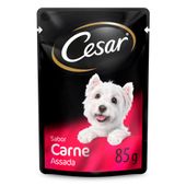 Ração Úmida Cesar para Cães Adultos Sachê Carne Assada ao Molho 85g
