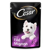 Ração Úmida Cesar para Cães Adultos Sachê Filé Mignon 85g