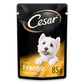 Ração Úmida Cesar para Cães Adultos Sachê Frango Marinado ao Molho