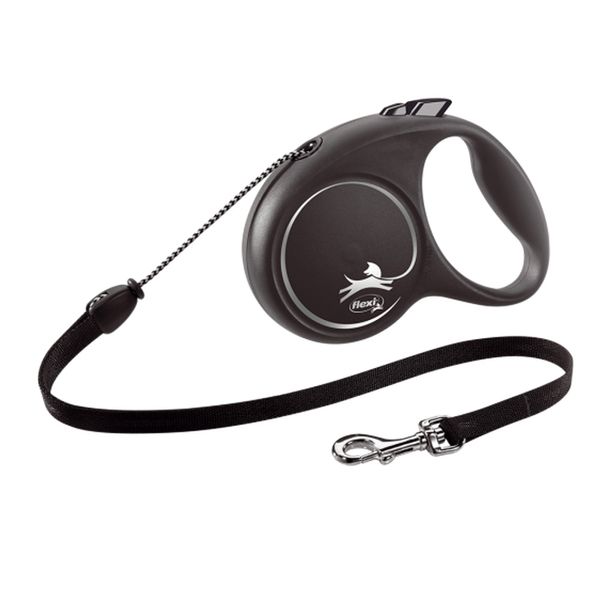 Guia Retrátil Black Design Flexi Prata P