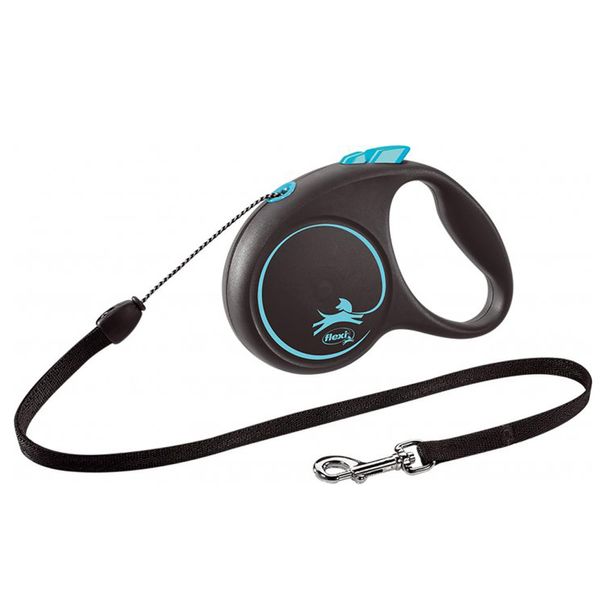 Guia Retrátil Black Design Flexi Azul P