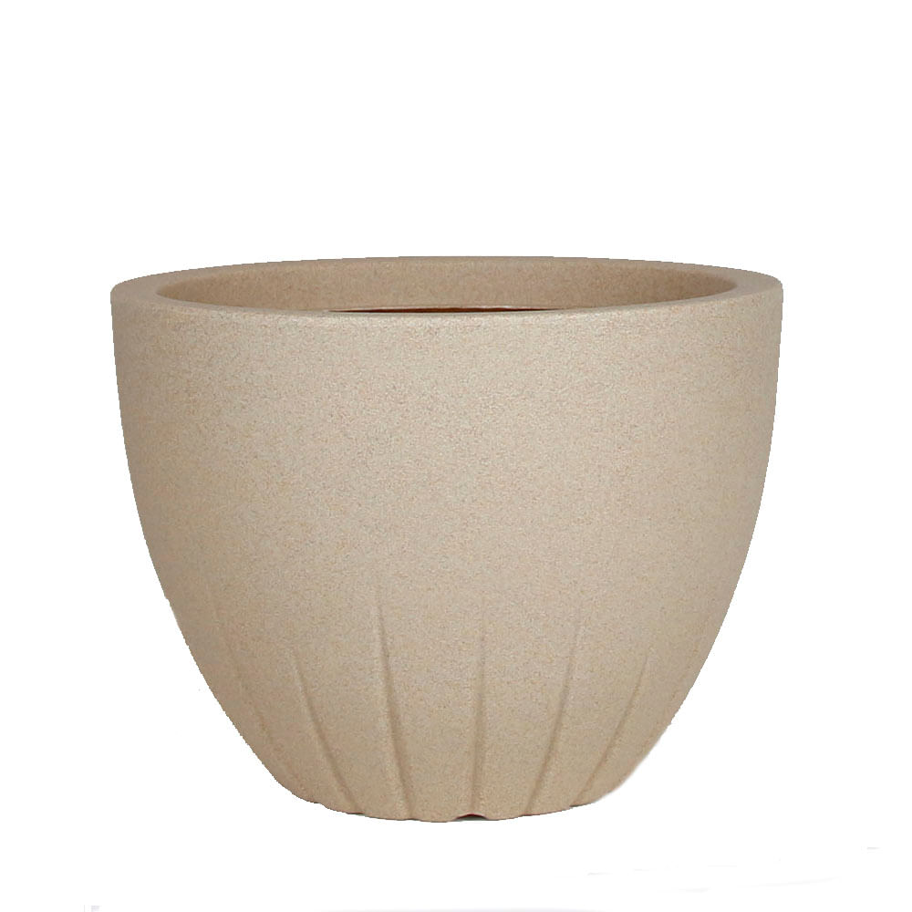 Vaso Bojudo Frisado Areia