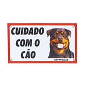 Placa de Advertência Rottweiler AMF - Único