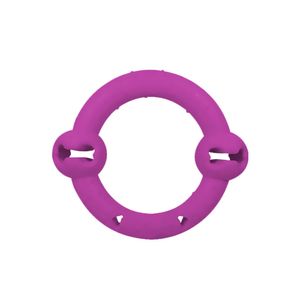 Anel Maciço Borracha Especial com Corda Furacão Rosa - P