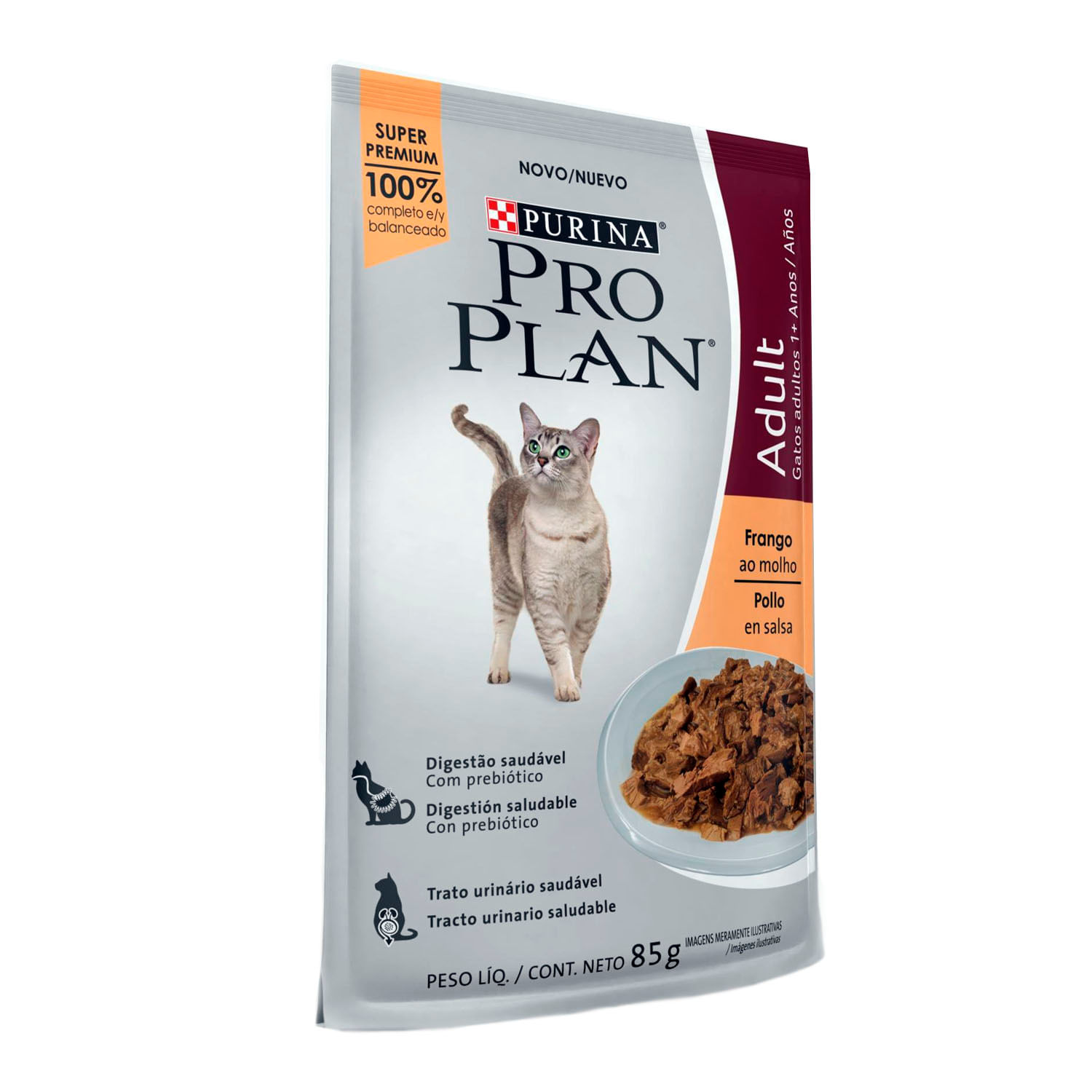 Racao-Umida-Pro-Plan-Adult-Frango-ao-Molho-85g