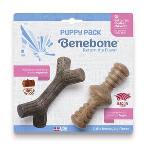 Brinquedo Cães 7Kg Benebone Filhote Maple Stick + Zaggler - Único