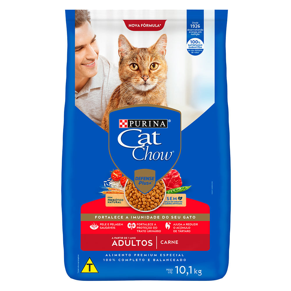 Ração Cat Chow Gatos Adultos Carne