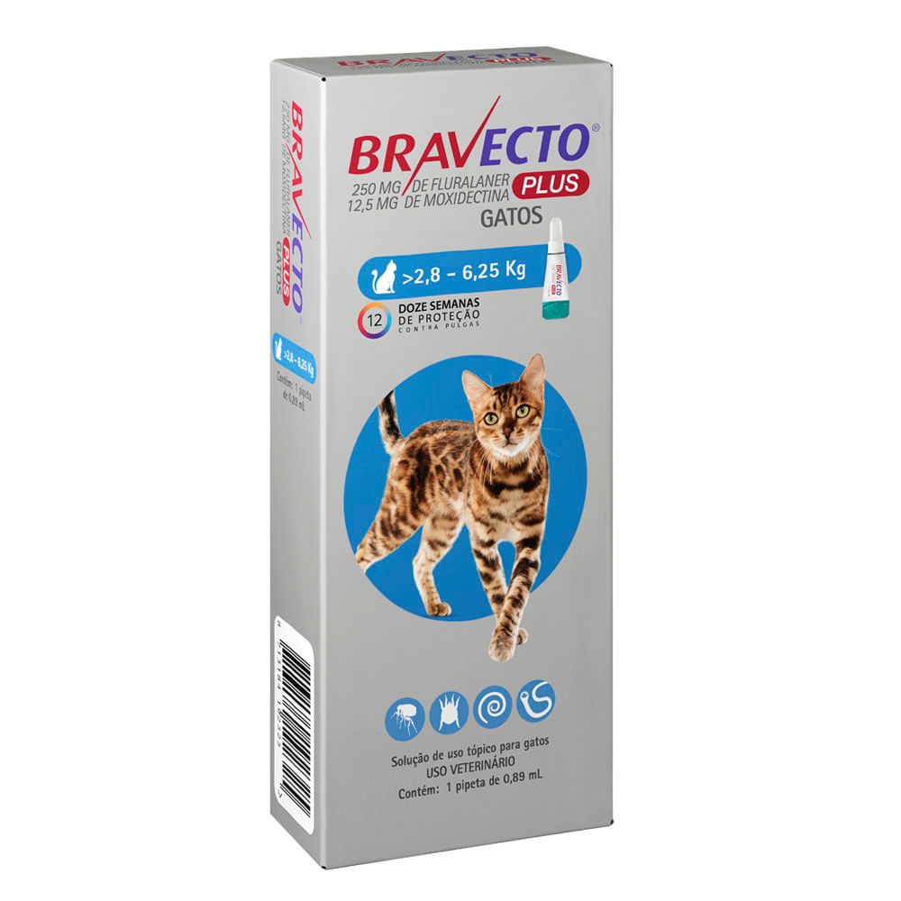 Antipulgas Bravecto Plus Gatos 2,8 a 6,25kg