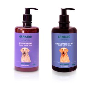 Kit Shampoo e Condicionador Neutro Granado Pet - 500 ml