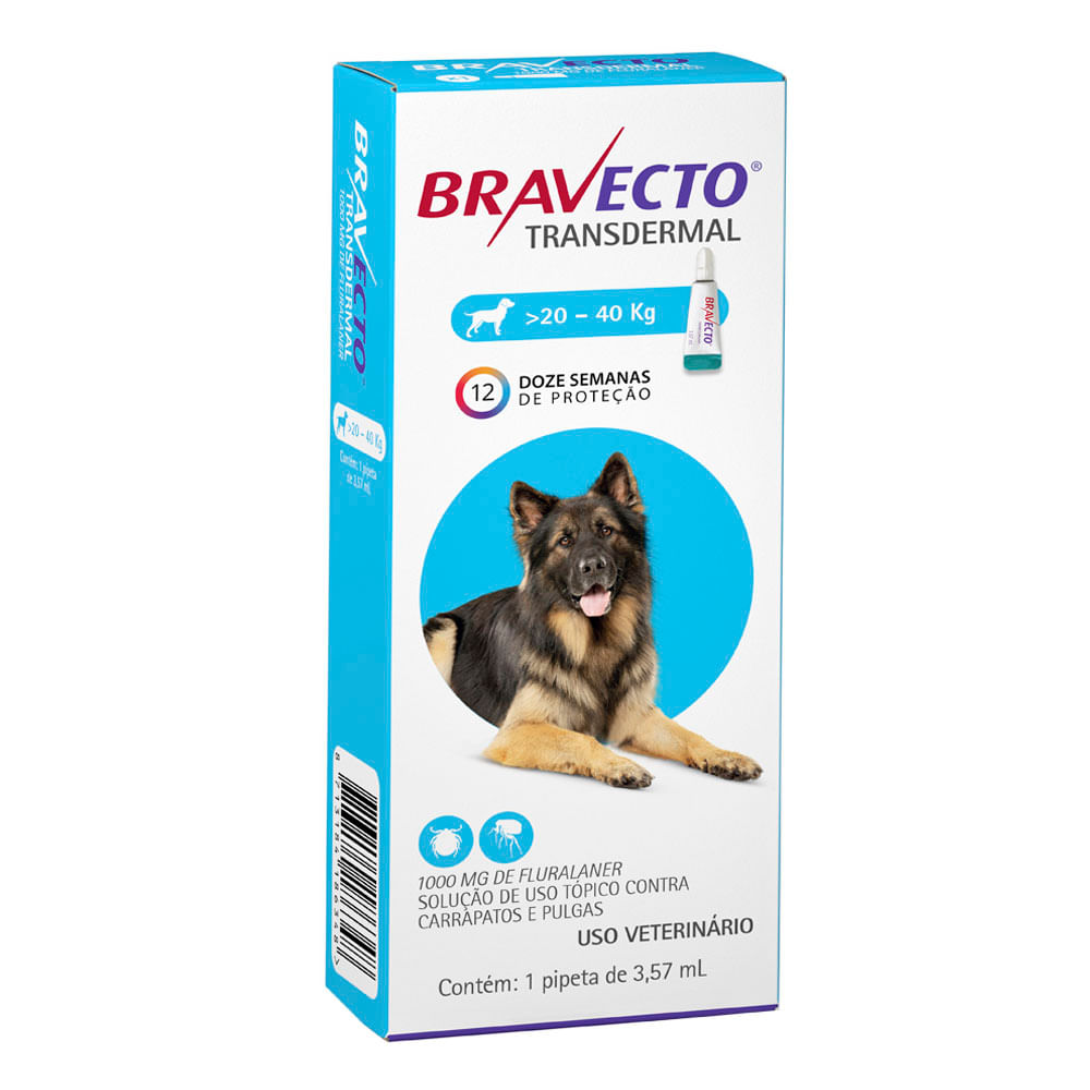 Antipulgas Bravecto Transdermal Cães 20 a 40 kg