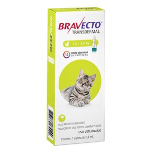 Antipulgas Bravecto Transdermal Gatos 1,2 a 2,8kg - 112,5 mg