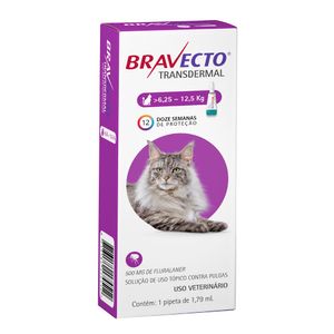 Antipulgas Bravecto Transdermal Gatos 6,25 a 12,5kg - 500 mg