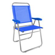 Cadeira Alumínio Reforçada Cancun Plus Azul Zaka 120 KG