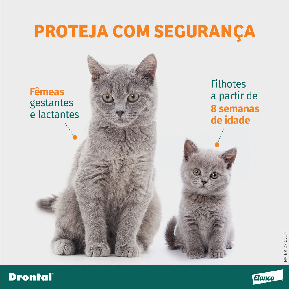 Vermífugo Drontal Spot On para Gatos 0,5kg a 2,5kg
