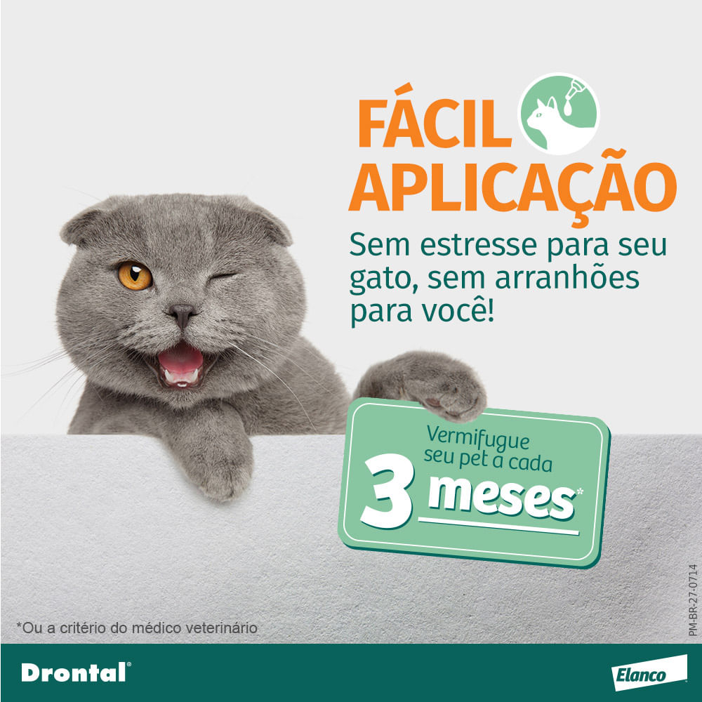 Vermífugo Drontal Spot On para Gatos 2,5kg a 5kg