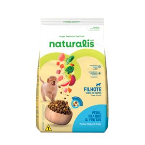 Ração Naturalis Cães Filhotes Peru, Frango e Frutas