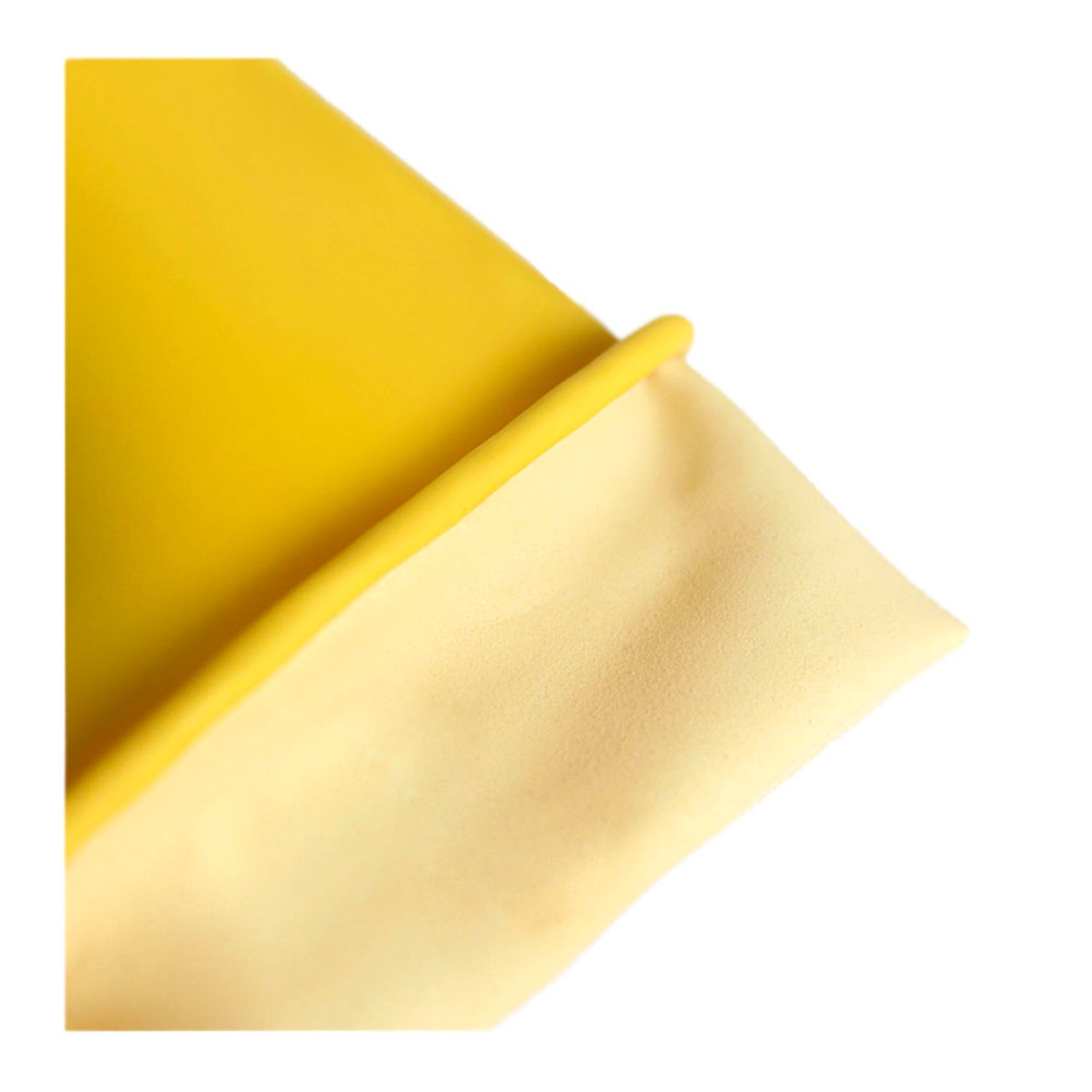 Luva de Látex Multiuso Top Sanro Amarela Detalhe de dentro
