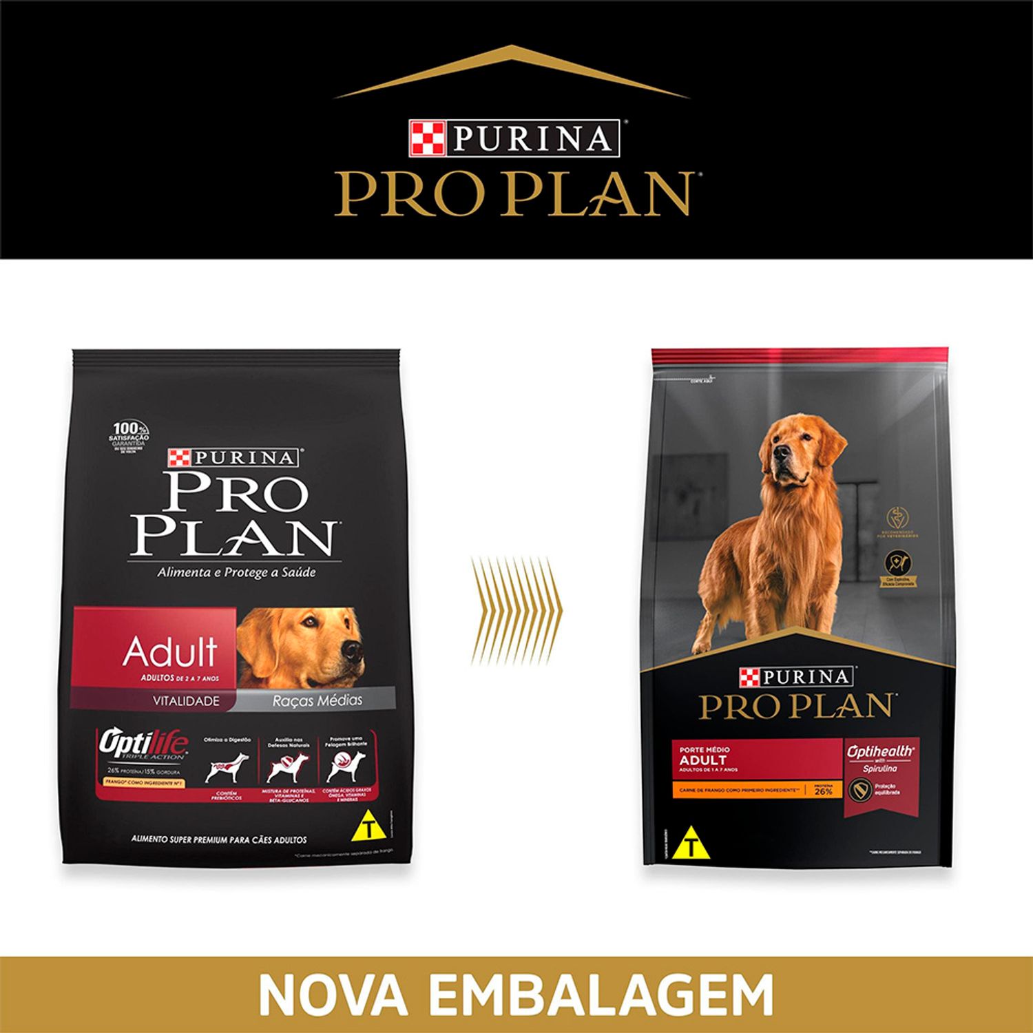 Ração Pro Plan Cães Adultos Raças Médias De Para Embalagem Nova