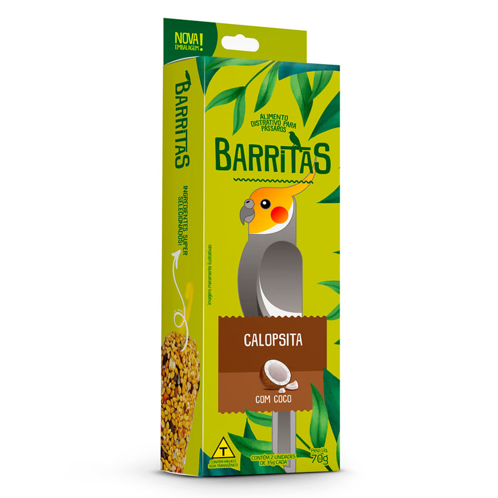 Bastão de Sementes com Coco Barritas Calopsita Zootekna
