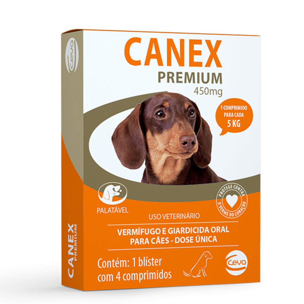 Vermífugo Canex Premium 450mg Cães