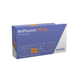 Biofloxacin 150mg: antibiótico para cães e gatos - 10 comprimidos