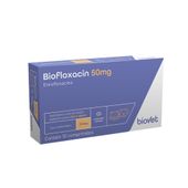 Antibiótico Biofloxacin 50 mg Biovet para Cães e Gatos Embalagem