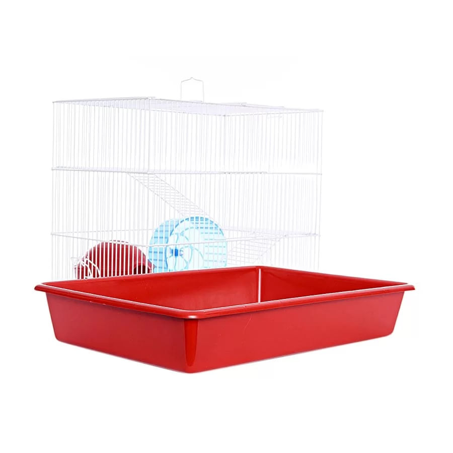 Gaiola com Escada Hamster Mônaco Vermelha
