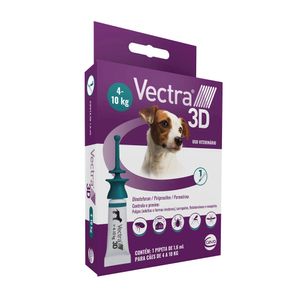 Antipulgas Vectra 3D Cães 4 a 10 kg Ceva 1,6 ml - 1 pipeta