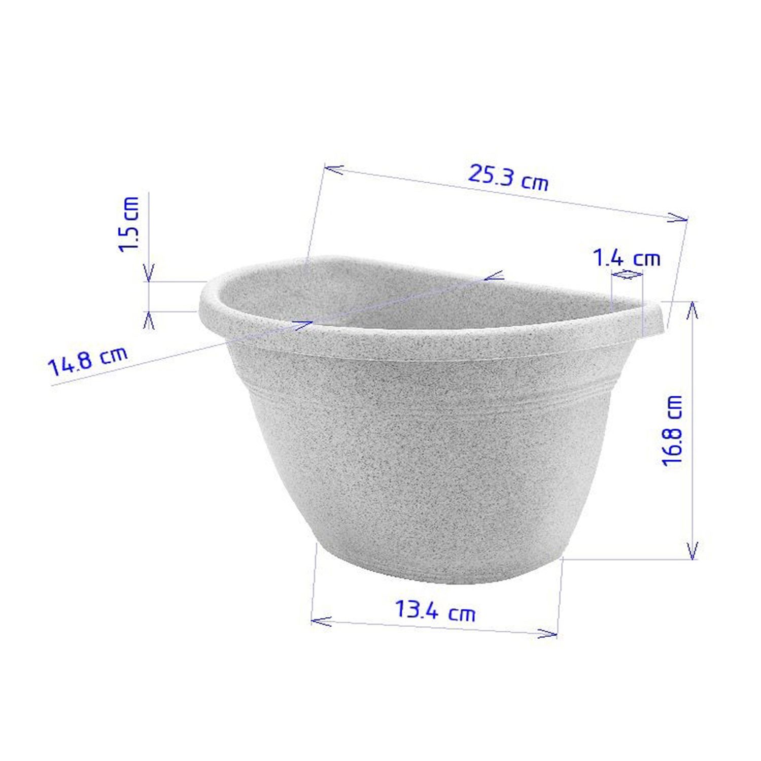 Vaso de Parede Desli Vicenza Granito Medidas