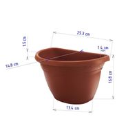 Vaso de Parede Desli Vicenza Marrom