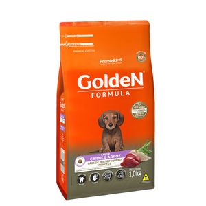 Ração Golden Formula Cães Filhotes Raças Pequenas Carne e Arroz