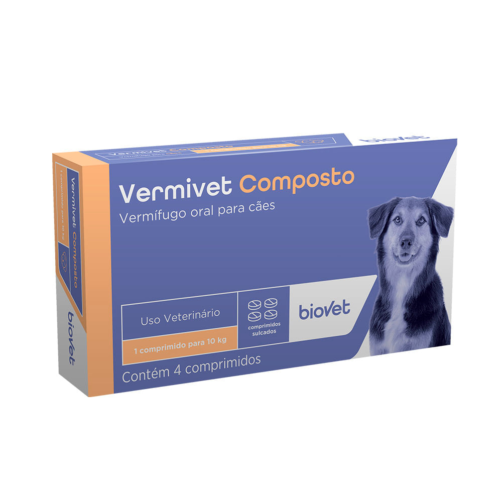 Vermífugo Vermivet Composto 600 mg Biovet
