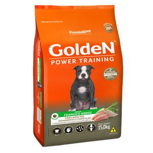 Ração Golden Power Training Cães Adultos Frango e Arroz - 15 kg
