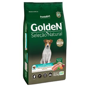 Ração Golden Seleção Natural Cães Adultos Porte Pequeno Frango e Arroz Mini Bits