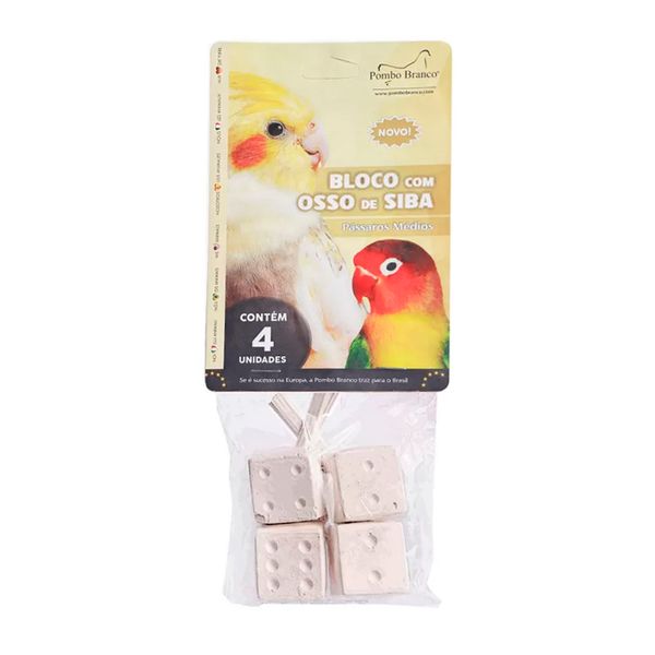 Bloco de Osso de Siba para Pássaros Animalíssimo M