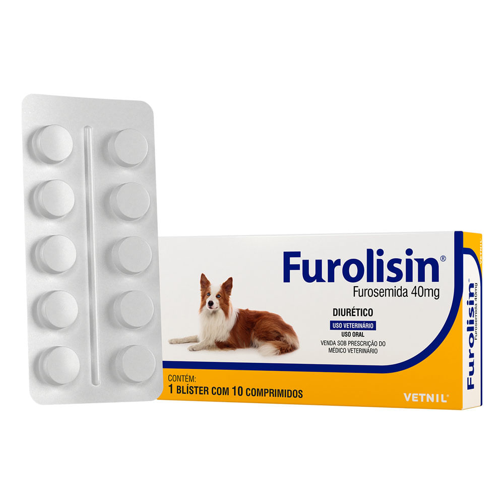 Furolisin 40mg Diurético para Cães e Gatos