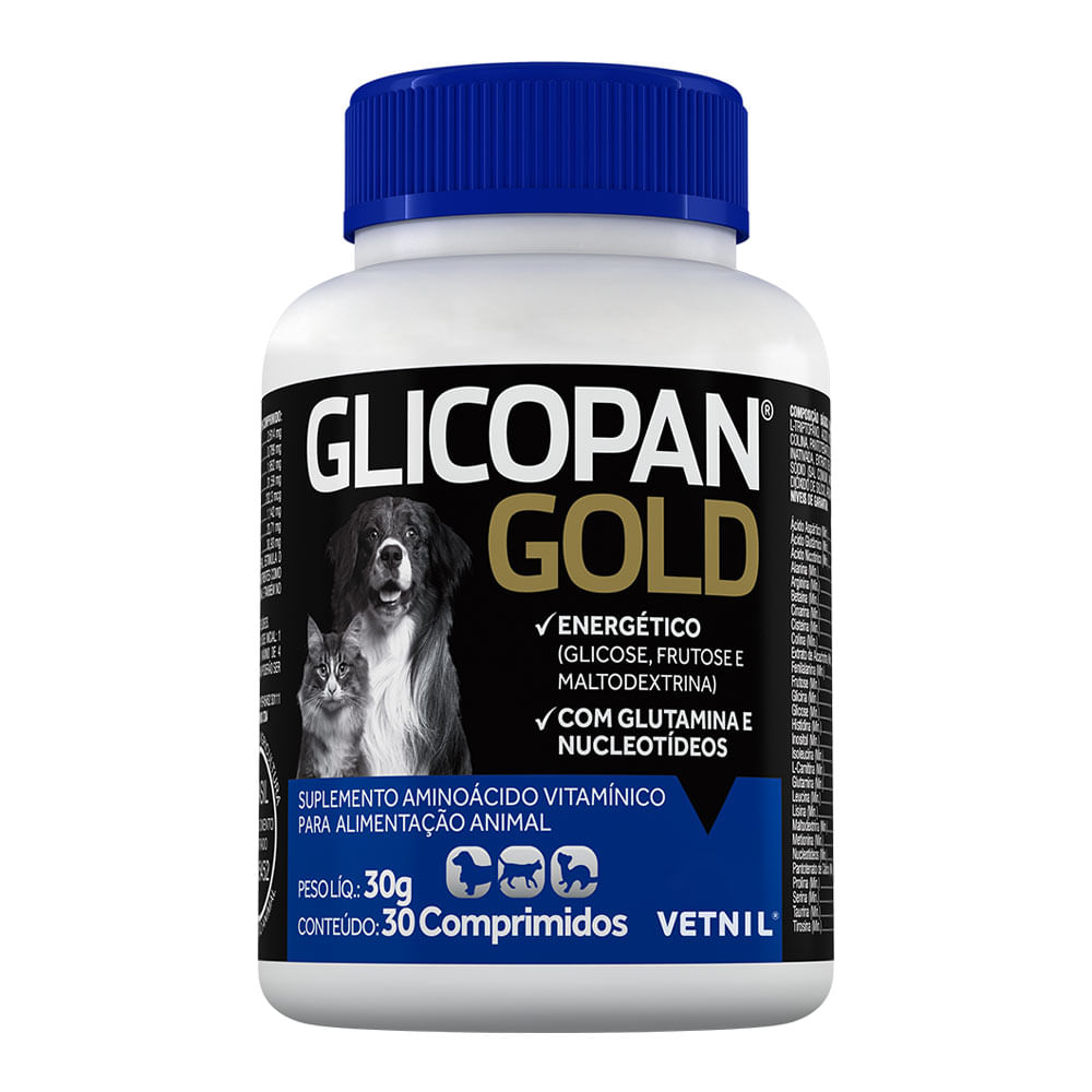 Glicopan Gold Comprimidos Suplemento de Vitaminas Vetnil