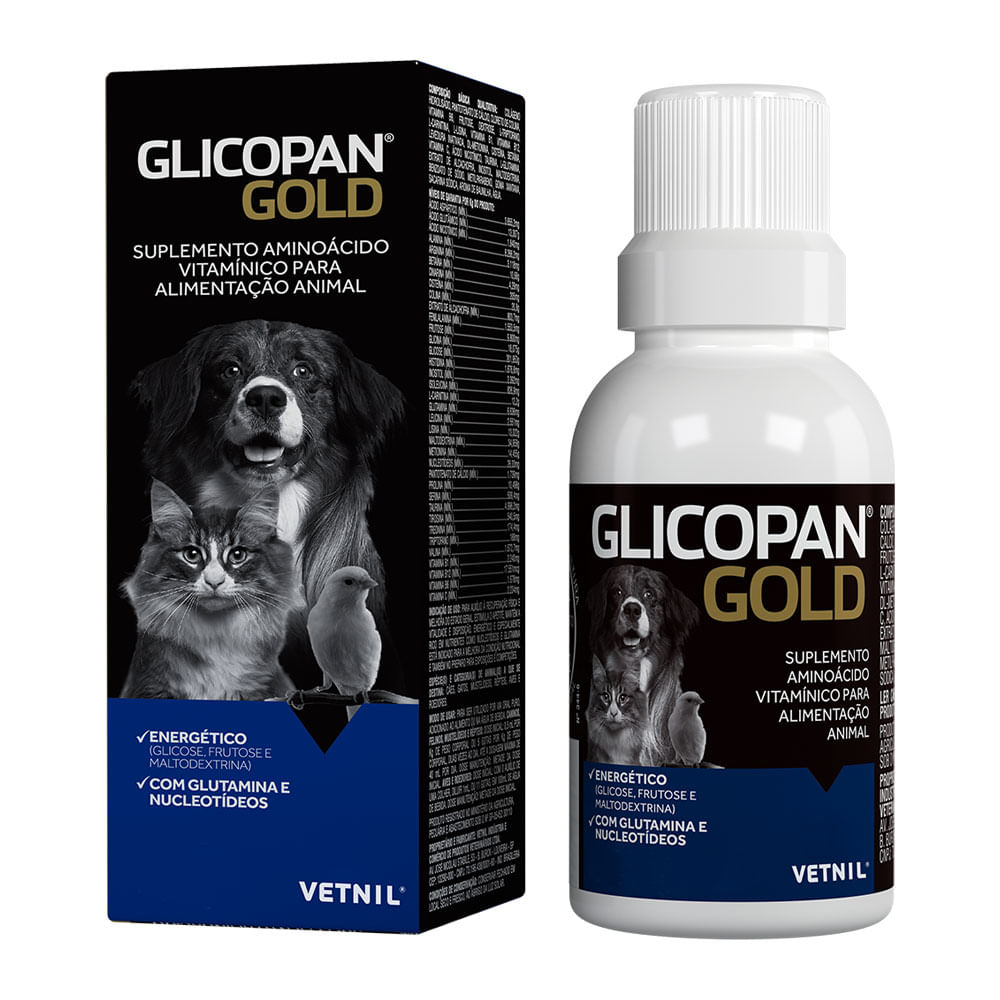 Glicopan Gold Suplemento de Vitaminas para Pets Vetnil