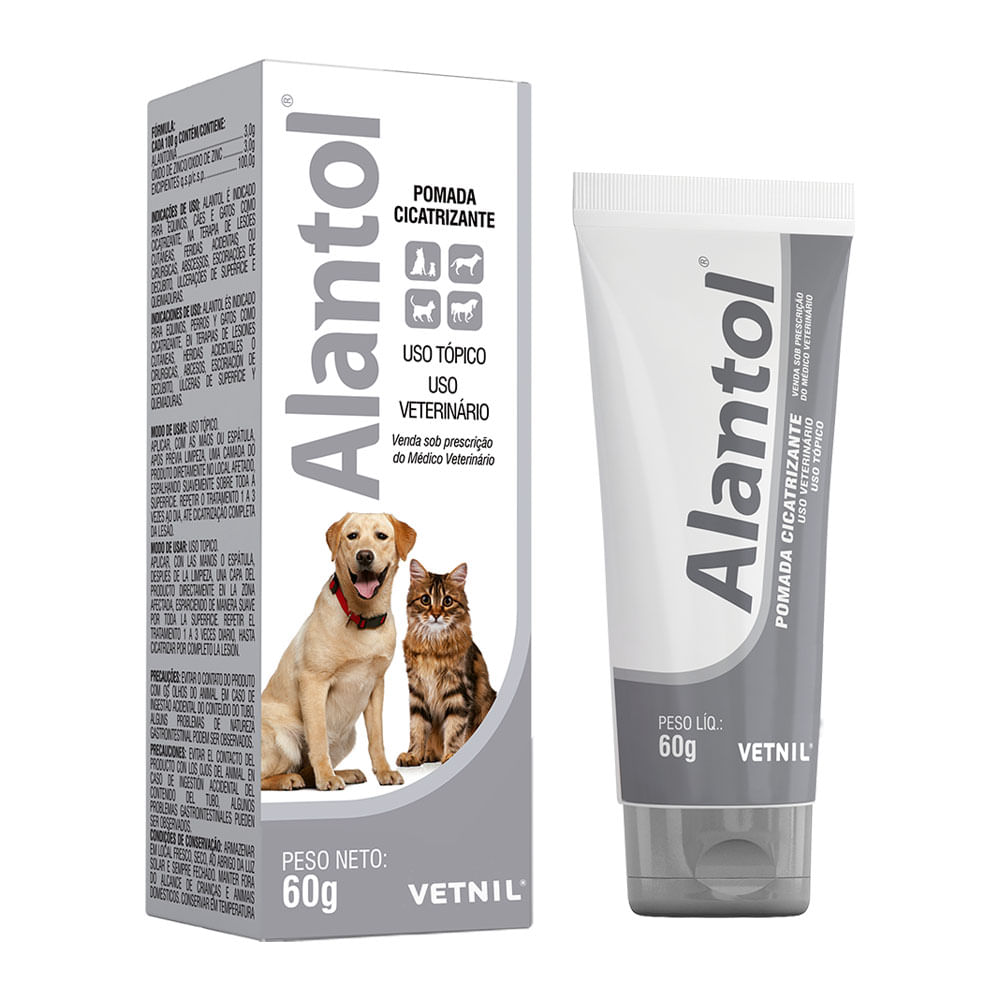 Pomada Cicatrizante Alantol para Cães e Gatos