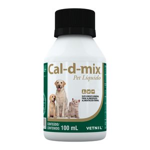 Cal-d-mix: suplemento vitamínico para animais - 100 ml