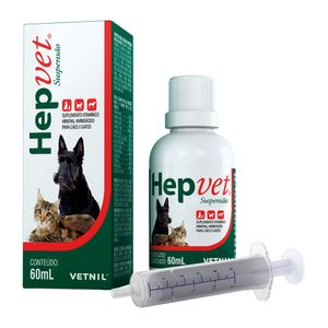 Hepvet Suspensão Suplemento Cães e Gatos - 60 ml