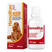 Suplemento Vitamínico Hemolitan Pet 60 ml