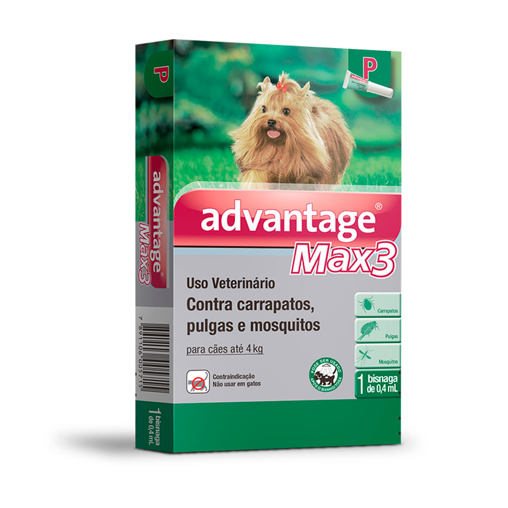 Antipulgas Advantage Max3 Cães até 4kg