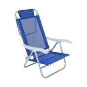 Cadeira Sunny Reclinável 6 Posições em Aluminio Azul Bel