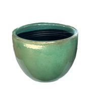 Vaso Cerâmica Baú Roma Verde Jade Vasos Tupã