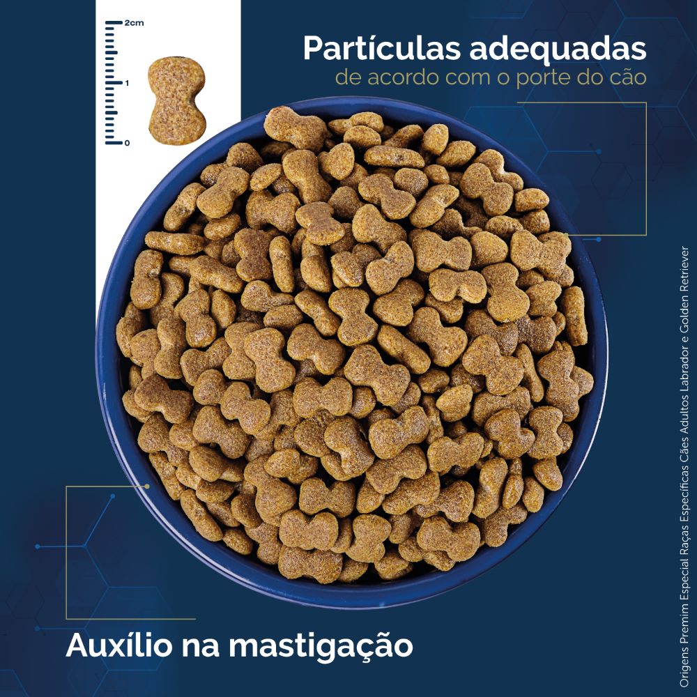 Ração Origens Cães Adultos Raças Específicas Labrador e Golden