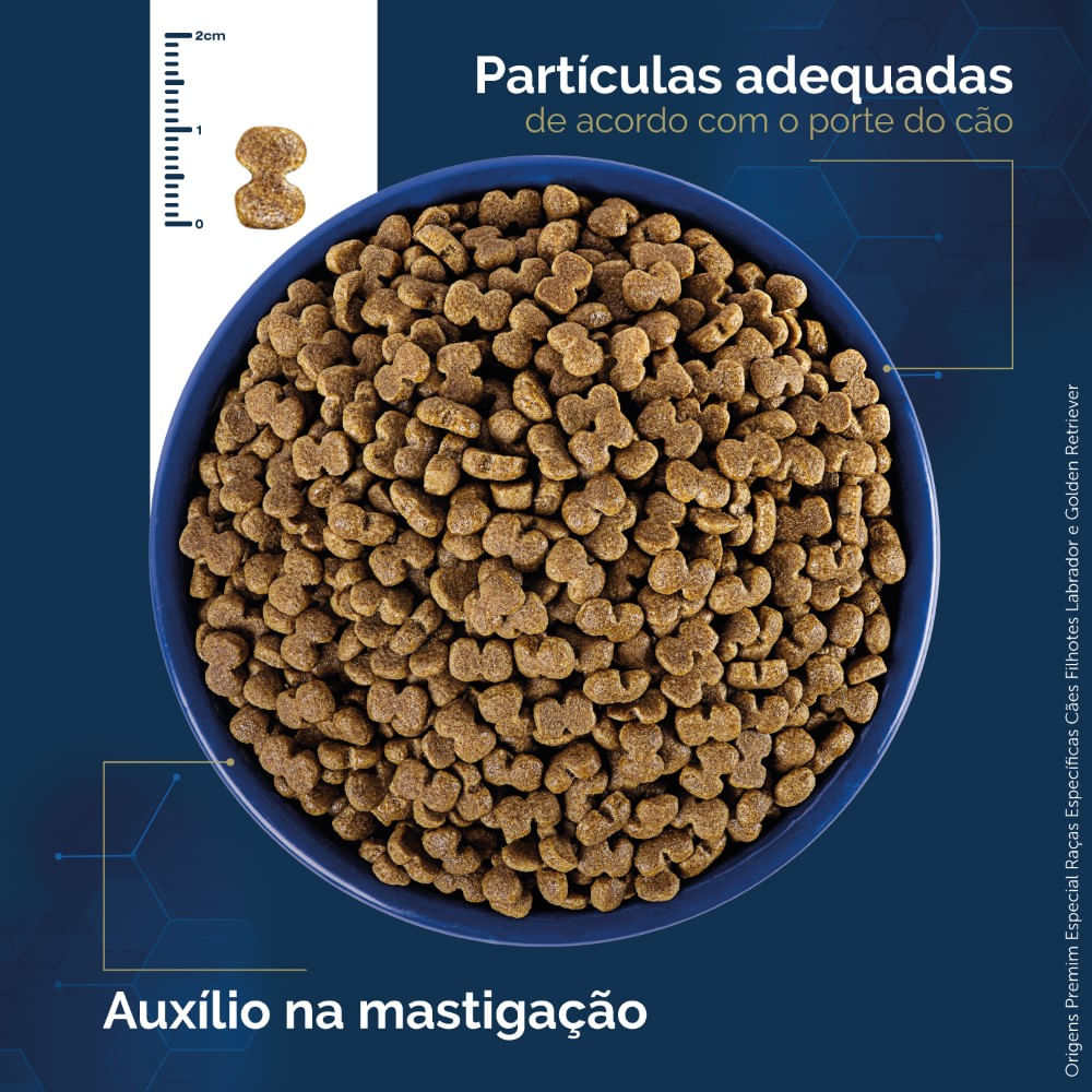 Ração Origens Cães Filhotes Raças Específicas Labrador e Golden